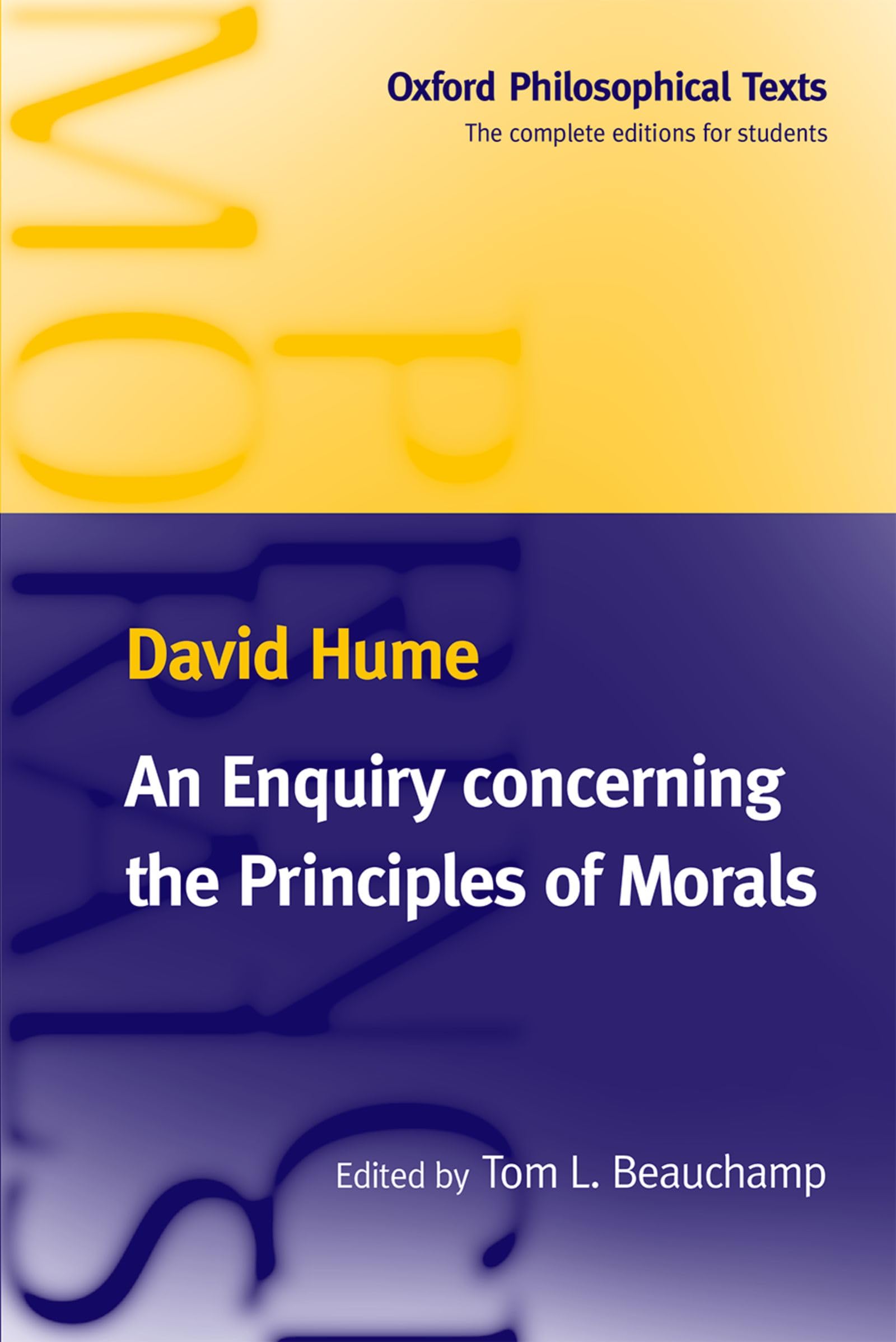 BEAUCHAMP(ED):HUME:AN ENQUIRY CONCERNING PRINCIPLES MORALS V2 OPHT PAPER book