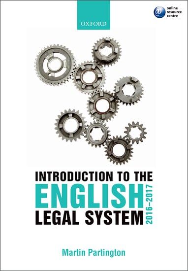 Introduction to the English Legal System 2016-2017 book