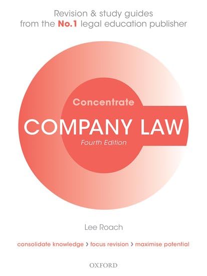Company Law Concentrate: Law Revision and Study Guide Law