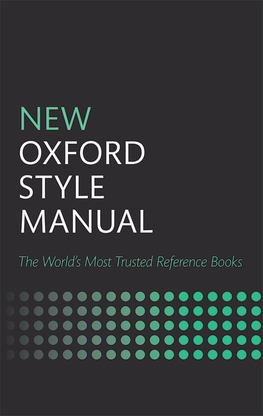 New Oxford Style Manual Contemporary literature
