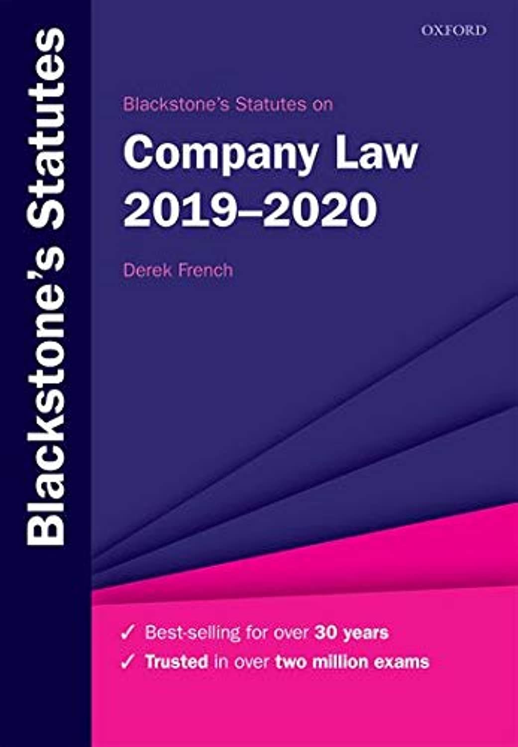 FRENCH, D: Blackstone's Statutes on Company Law 2019-2020 book