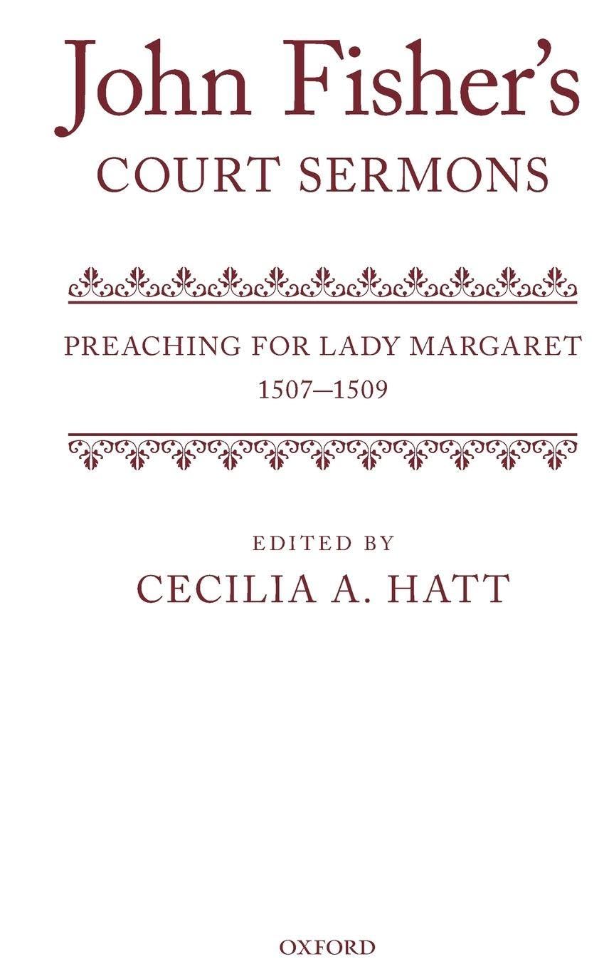 JOHN FISHER'S COURT SERMONS C Philosophy