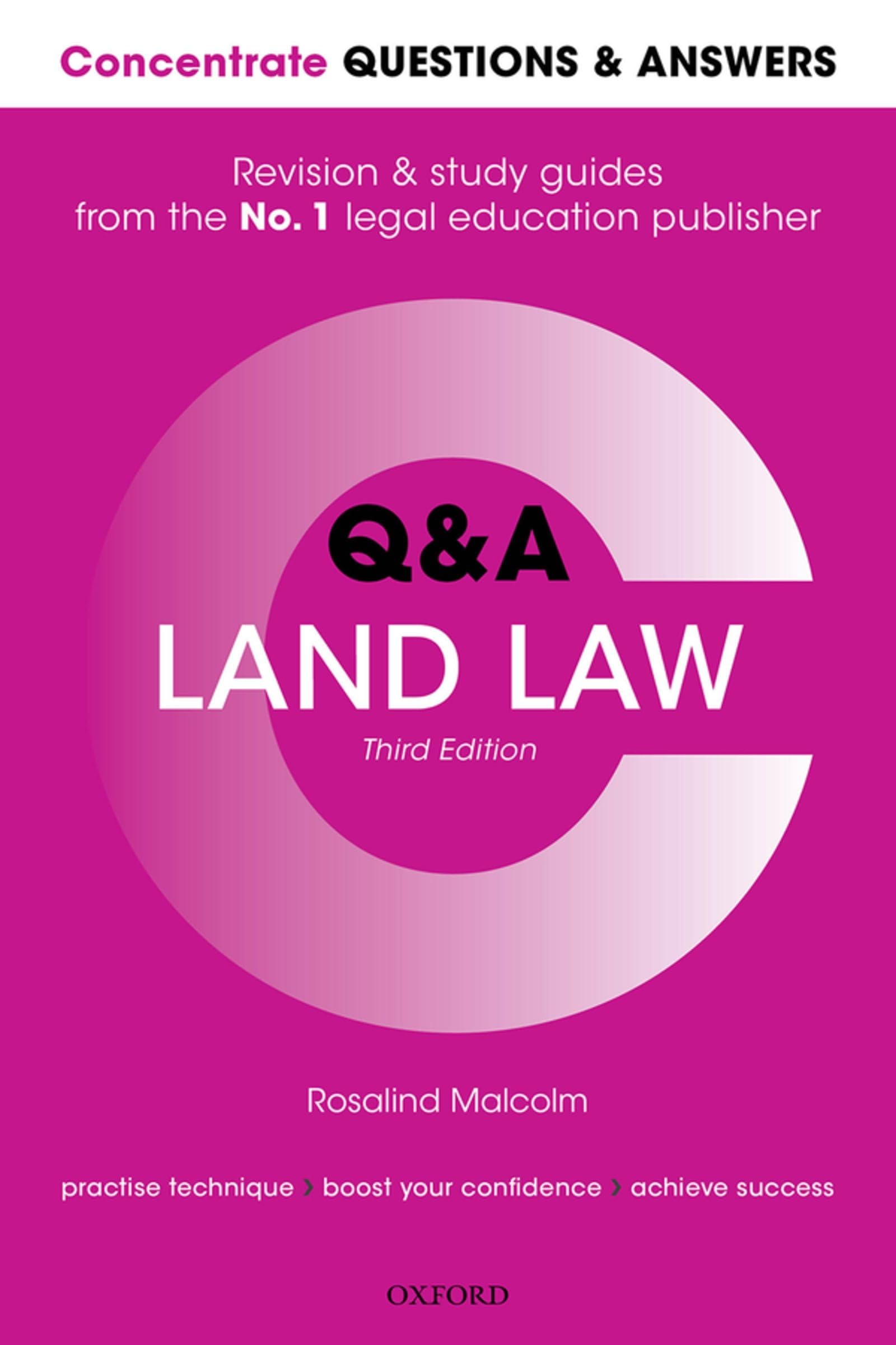 CONC Q&A LAND LAW 3E CONCQA P: Law Q&A Revision and Study Guide (Concentrate Questions & Answers) Medicine