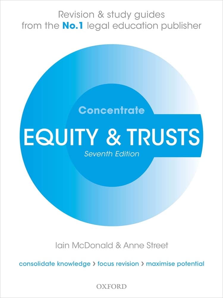 McDonald, I: Equity & Trusts Concentrate book