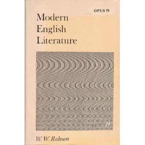 Modern English Literature (Opus Books) Contemporary literature