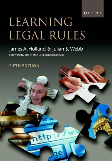 Learning Legal Rules: A Students' Guide To Legal Method And Reasoning Medicine