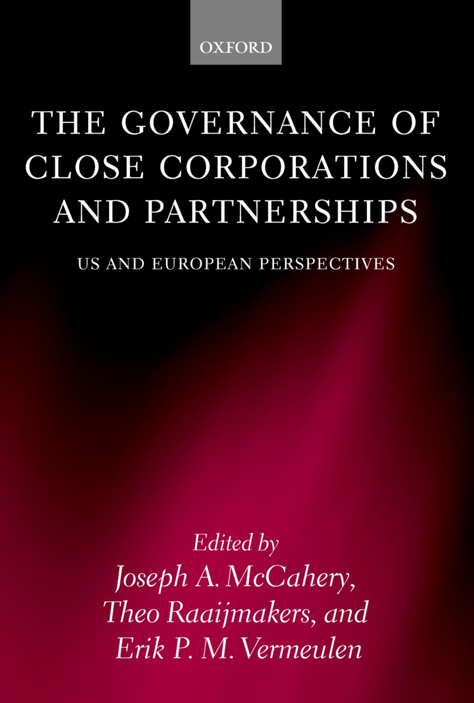 The Governance of Close Corporations and Partnerships Law