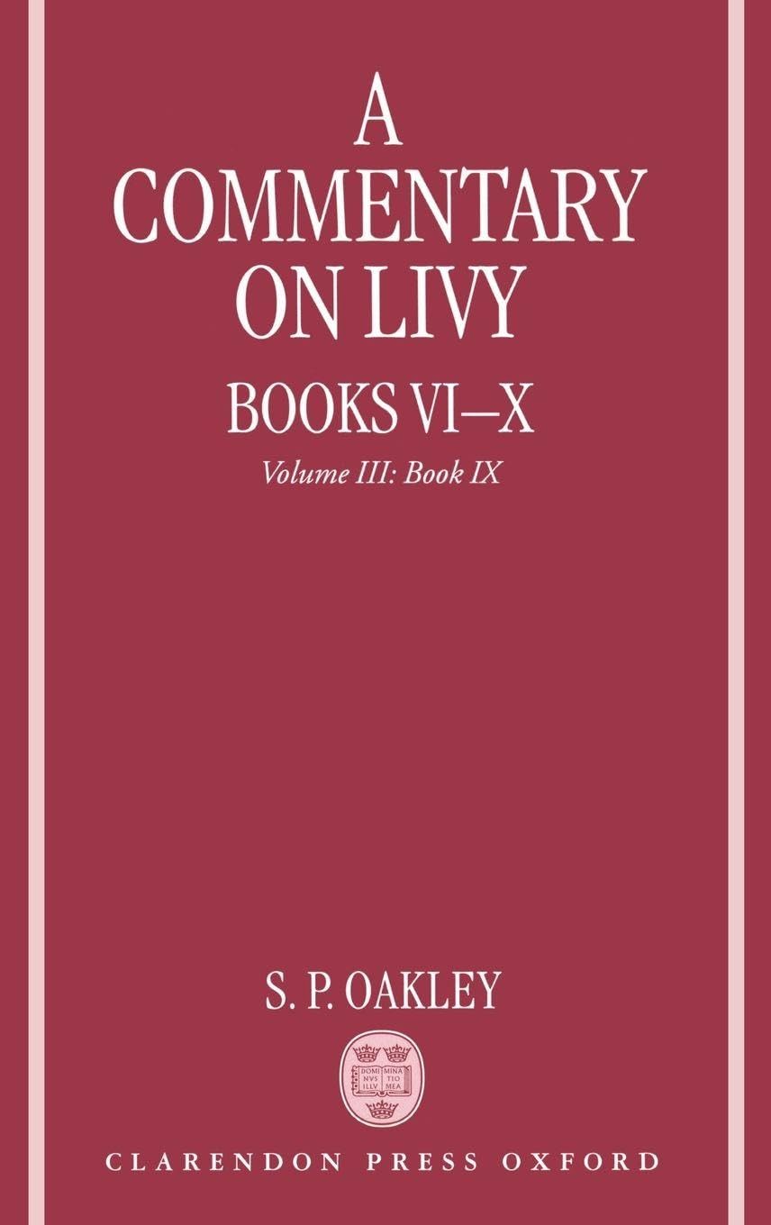 A Commentary on Livy, Books VI-X Contemporary literature