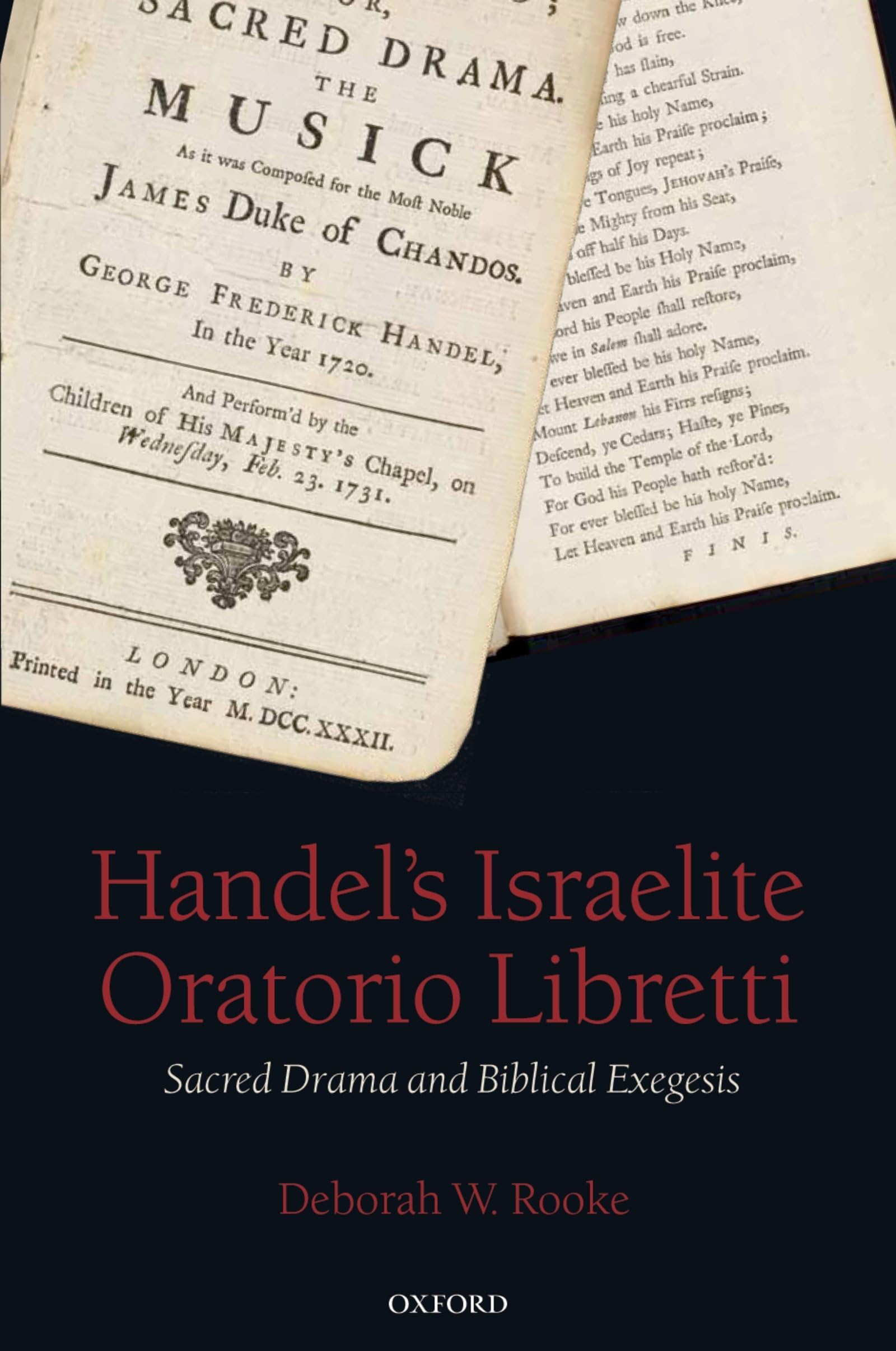 Handel's Israelite Oratorio Libretti Arts & Music