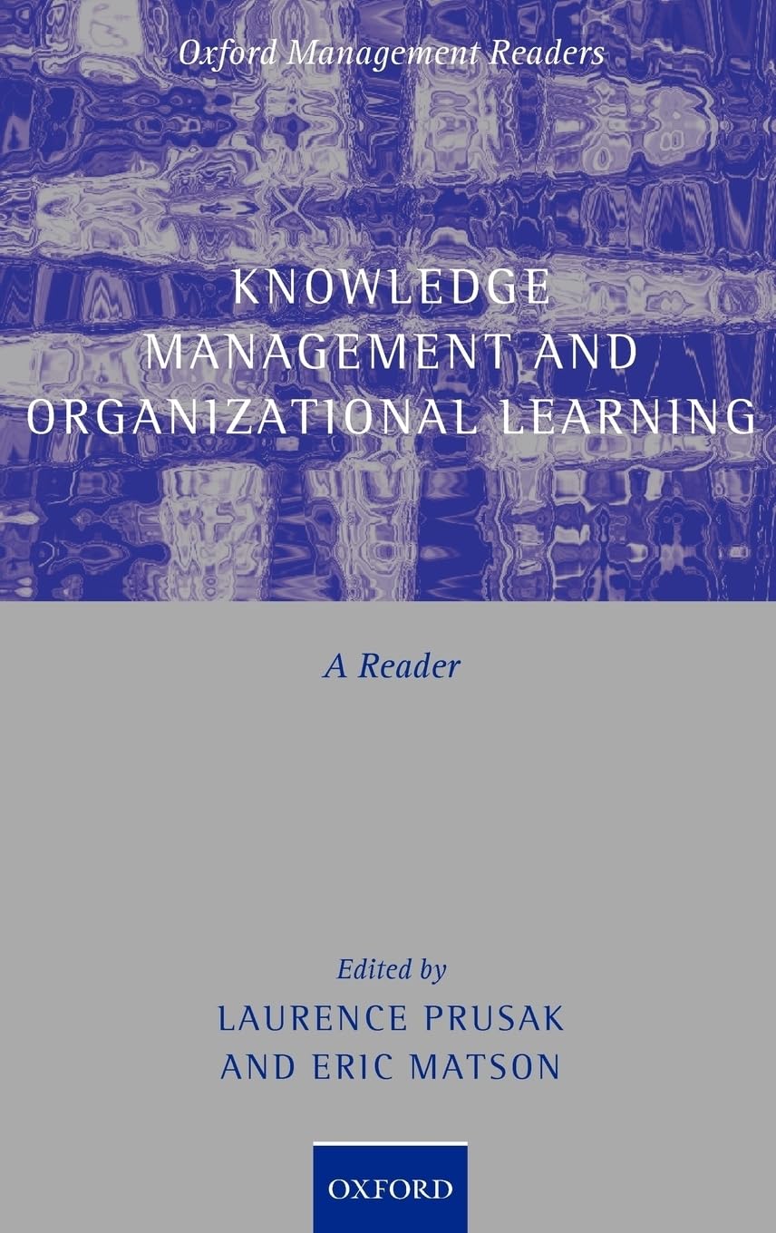 Product Image: Knowledge Management and Organizational Learning