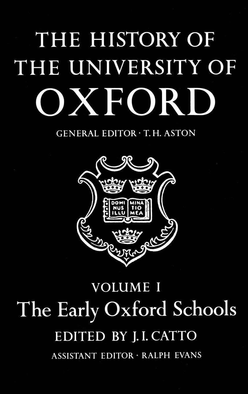HIST UNIVERSITY OXFORD VOL 1 HUO book