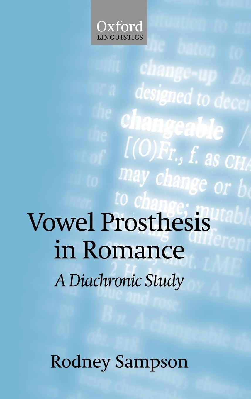 Product Image: Vowel Prosthesis in Romance