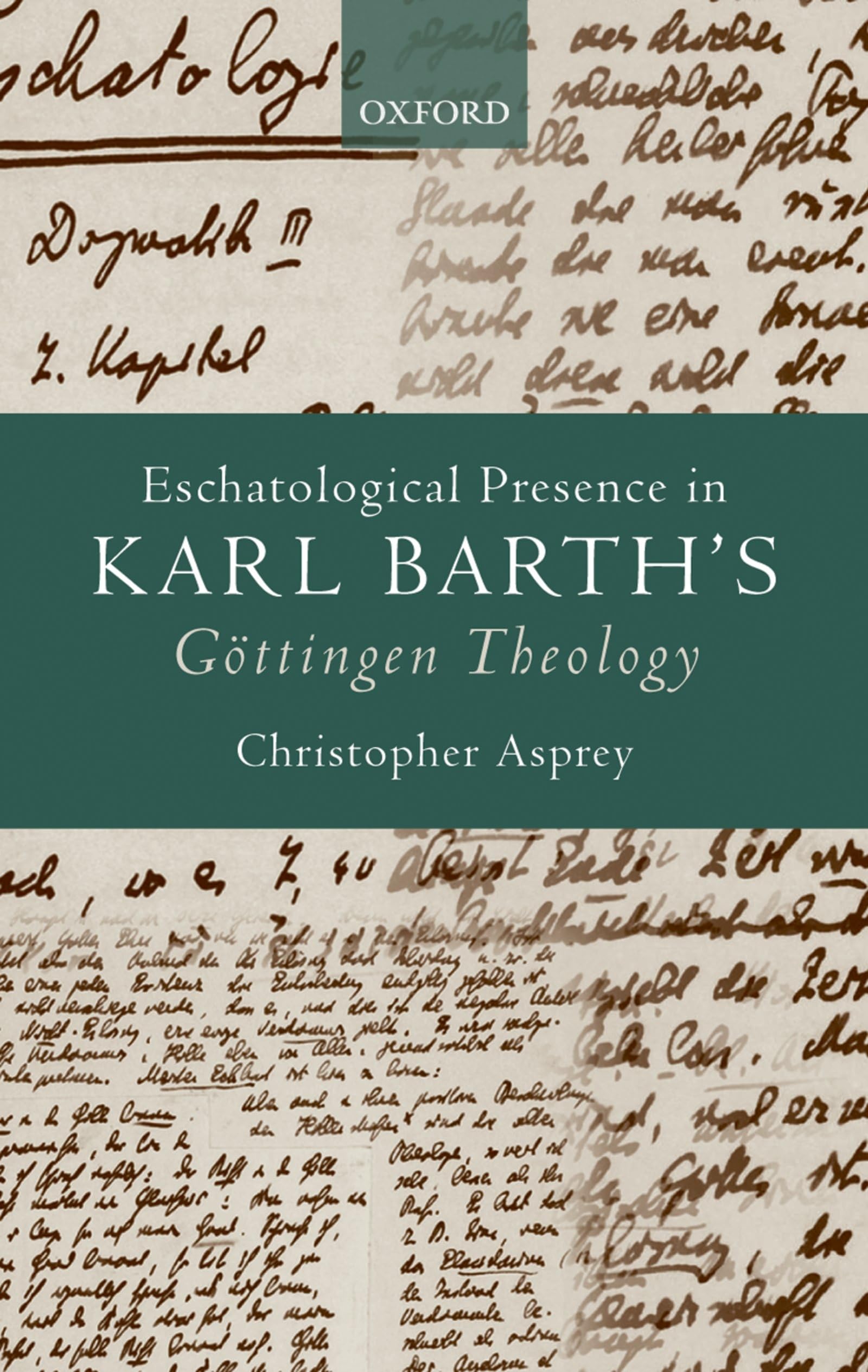 ESCHATOLOG PRES BARTH GOTTINGEN THEOL C Philosophy