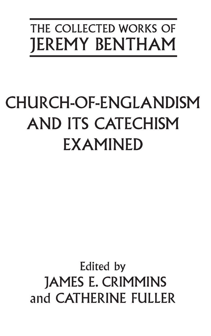 CHURCH OF ENGLANDISM CATECH EXA CWJB Law
