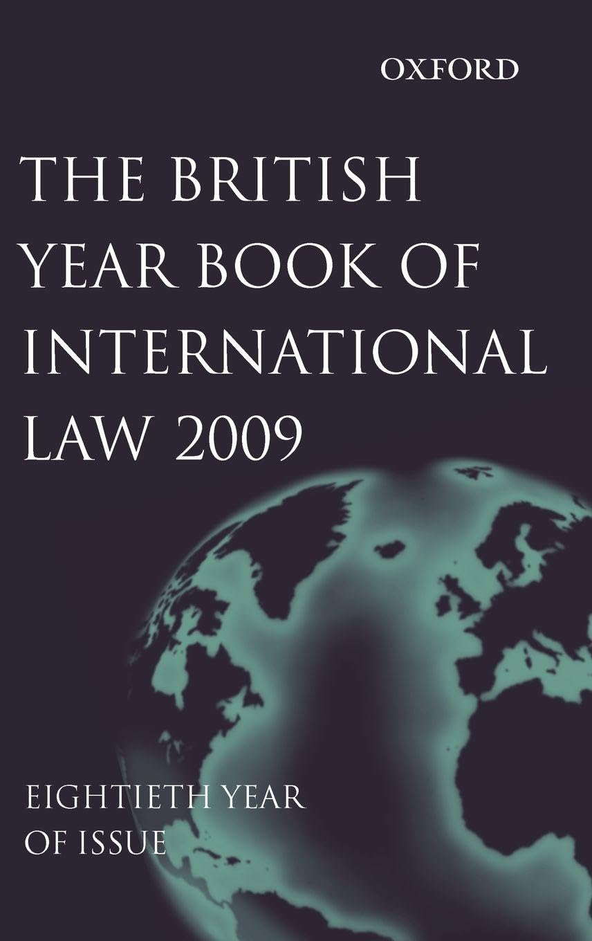 British Year Book of International Law 2009 Volume 80 Law