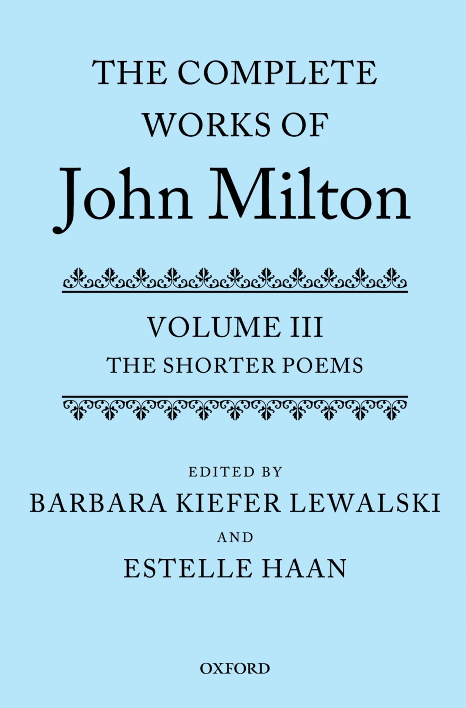 The Complete Works of John Milton Poetry