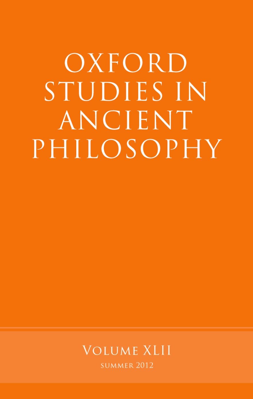 Oxford Studies in Ancient Philosophy, Volume 42 Philosophy