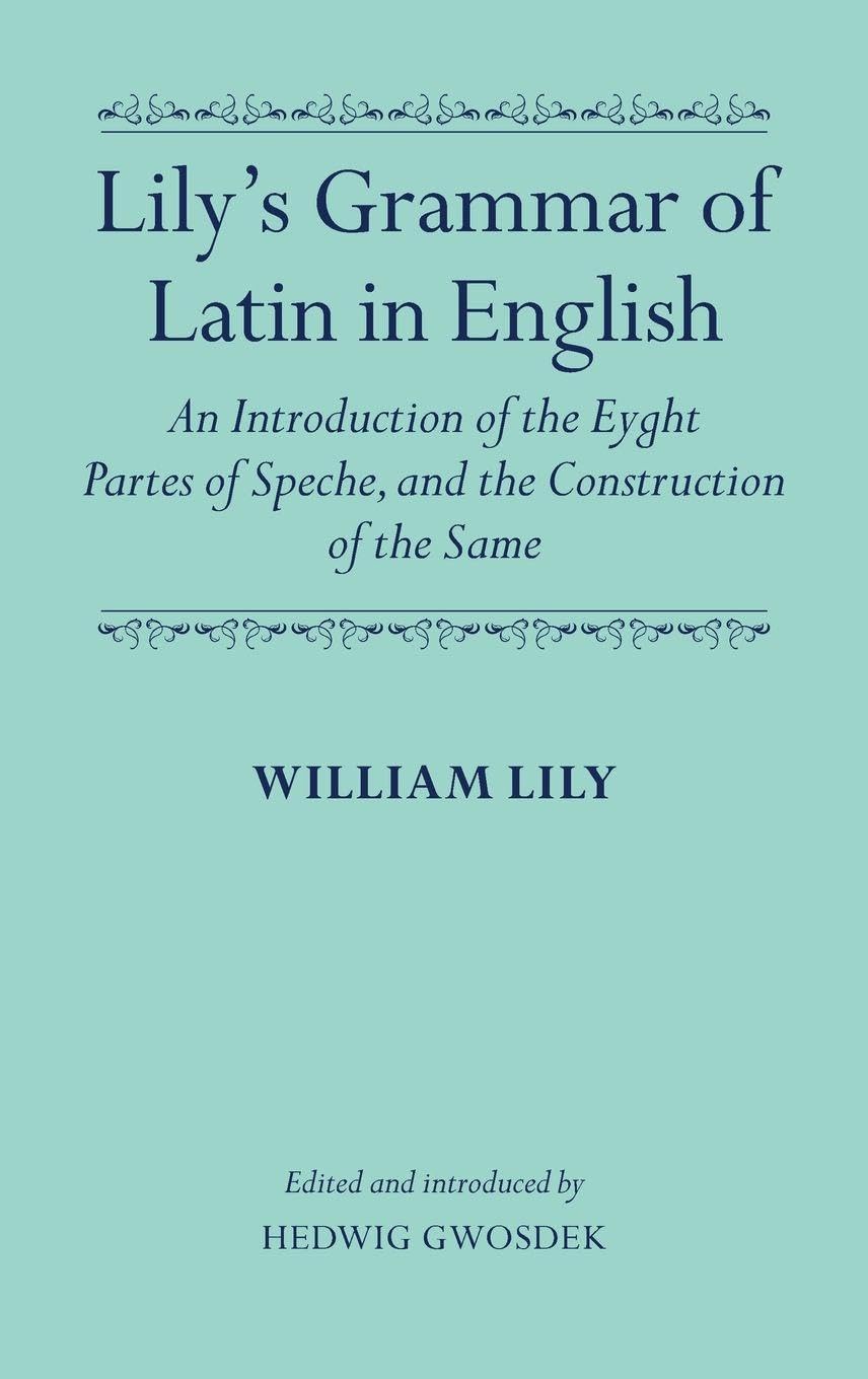 Lily's Grammar of Latin in English Social Sciences