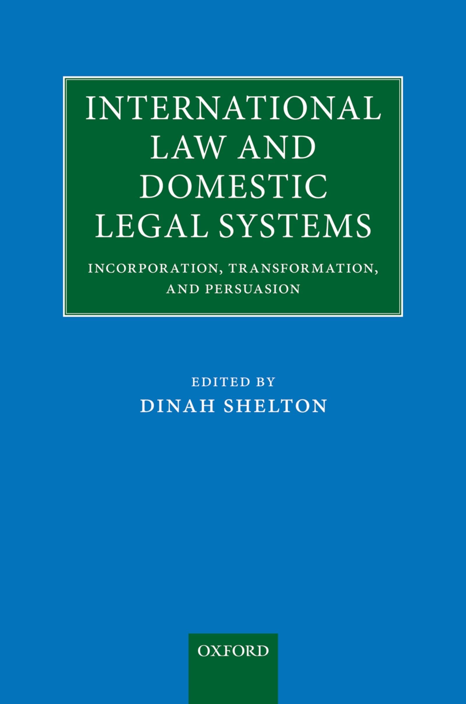 International Law and Domestic Legal Systems Law