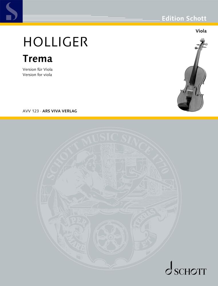 Trema: Viola solo. (Edition Schott) Sheet Music