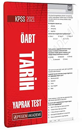 2021 KPSS ÖABT Tarih Yaprak Test Books