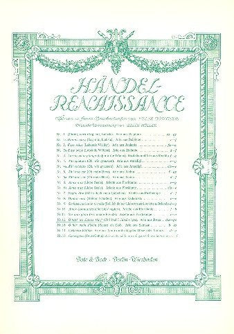 Händel-Renaissance: Nr. 12 Oh! had I Jubals harp! (Og! had I Jubal's lyre). mittlere Singstimme und Klavier. mittel. Books