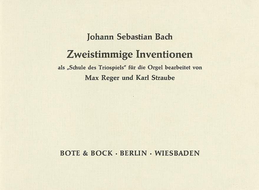 Zweistimmige Inventionen Bwv 772-786 book