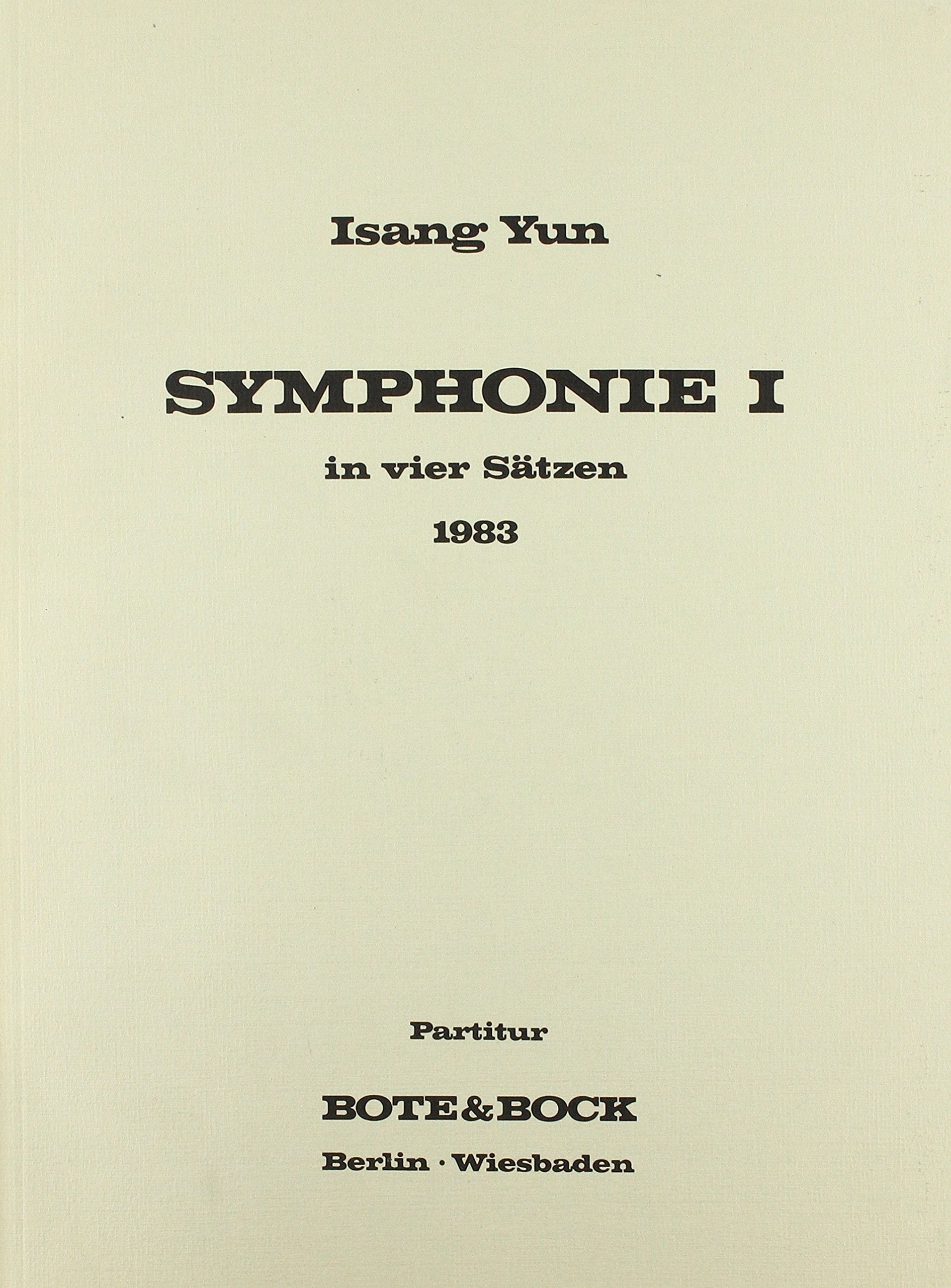 Symphonie I: in vier Sätzen. Orchester. Studienpartitur. Sheet Music