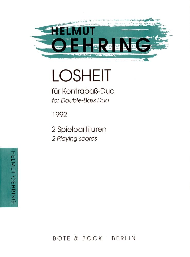 Losheit: 2 Kontrabässe. Spielpartitur. Sheet Music