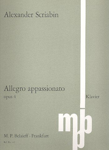 Allegro appassionato es-Moll: op. 4. Klavier. Sheet Music