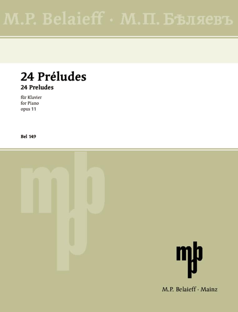 24 Préludes: op. 11. Klavier. Sheet Music