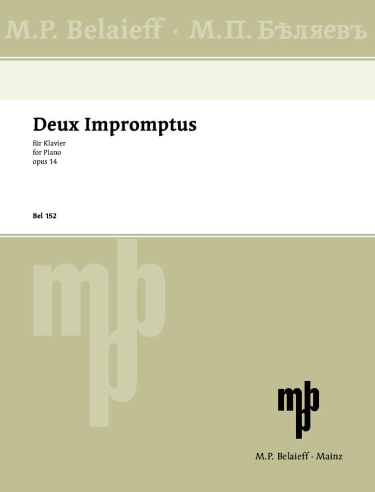 Deux Impromptus: op. 14. Klavier. Sheet Music
