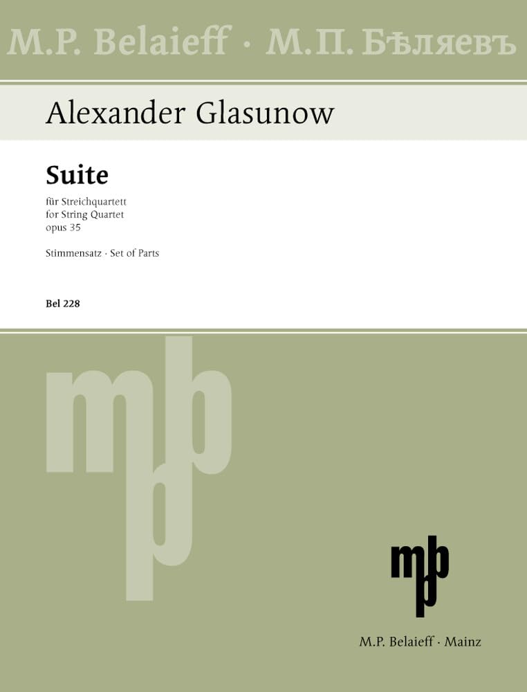 Suite: C-Dur. op. 35. Streichquartett. Stimmensatz. Sheet Music