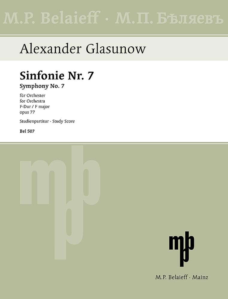 Sinfonie Nr. 7 F-Dur: op. 77. Orchester. Studienpartitur. Arts & Music