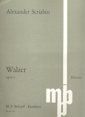 Walzer f-Moll: op. 1. Klavier. Sheet Music