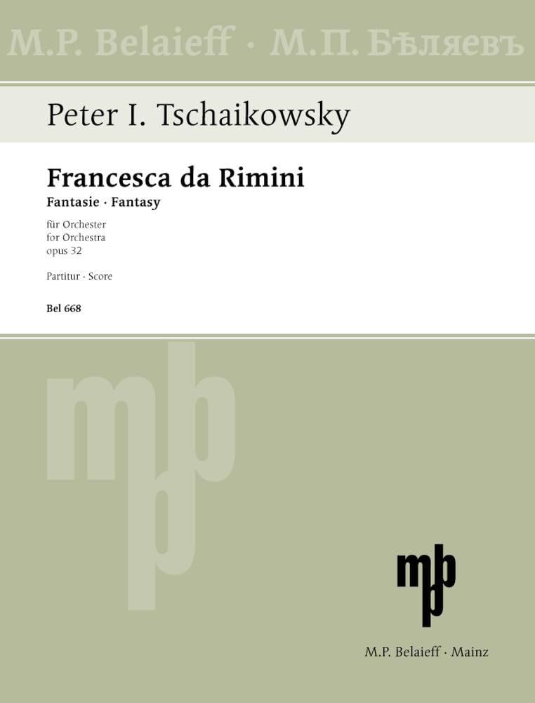 Francesca da Rimini: Fantasie. op. 32. Orchester. Partitur. Sheet Music