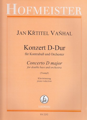 VANHAL J.B. - Concierto en Re Mayor para Contrabajo y Piano (Trumpf) Sheet Music