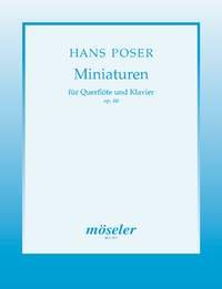 Miniaturen: op. 60. Flöte und Klavier. Sheet Music