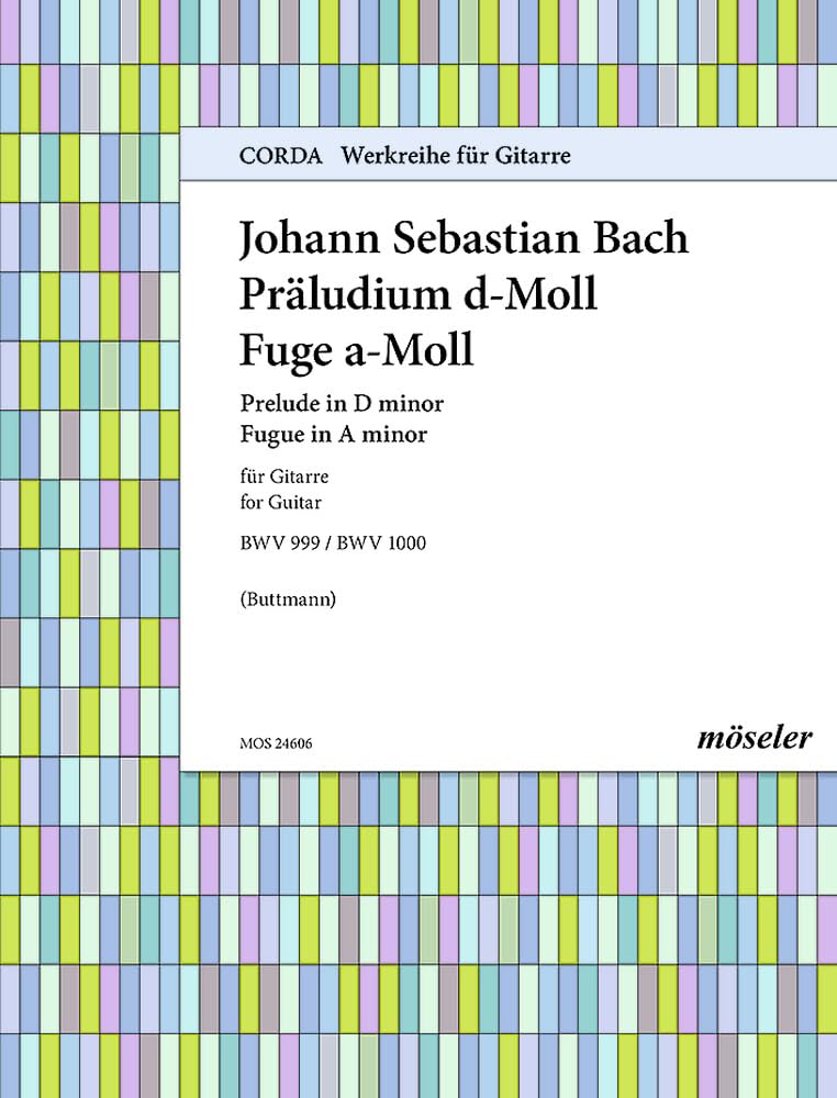 Präludium d-Moll (orig. c-Moll) / Fuge a-Moll (orig. g-Moll): BWV 999/BWV 1000. Gitarre. (Corda) Sheet Music