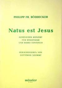 Natus est Jesus: Geistliches Konzert. Sopran (Tenor) und Basso continuo. Sheet Music