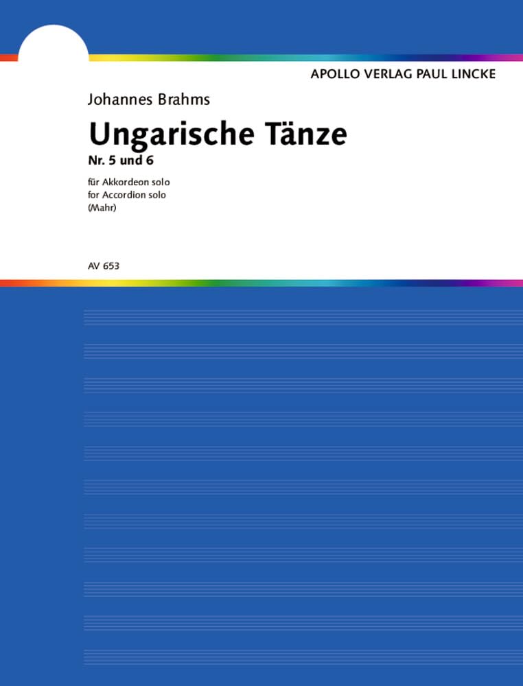 Ungarische Tänze Nr. 5 und 6: Akkordeon. Sheet Music