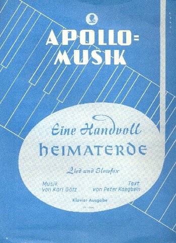 Eine Handvoll Heimaterde: Lied und Slowfox. Gesang und Klavier. Essays & Short Stories