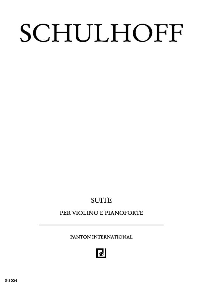 Suite: WV 18. Violine und Klavier. (Edition Schott) Arts & Music