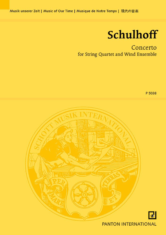 Konzert: Streichquartett und Blasorchester. Studienpartitur. (Musik unserer Zeit) Sheet Music