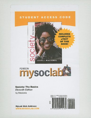 MyLab Sociology with Pearson eText -- Standalone Access Card -- for Society: The Basics Social Sciences