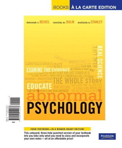 Abnormal Psychology: Books a La Carte Edition Psychology
