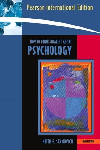 How to Think Straight About Psychology: International Edition Natural Sciences