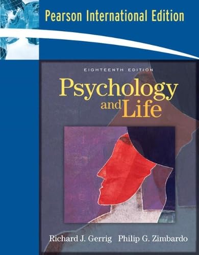 Psychology and Life: International Edition Psychology
