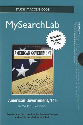 American Government Mysearchlab With Pearson Etext Standalone Access Card Medicine