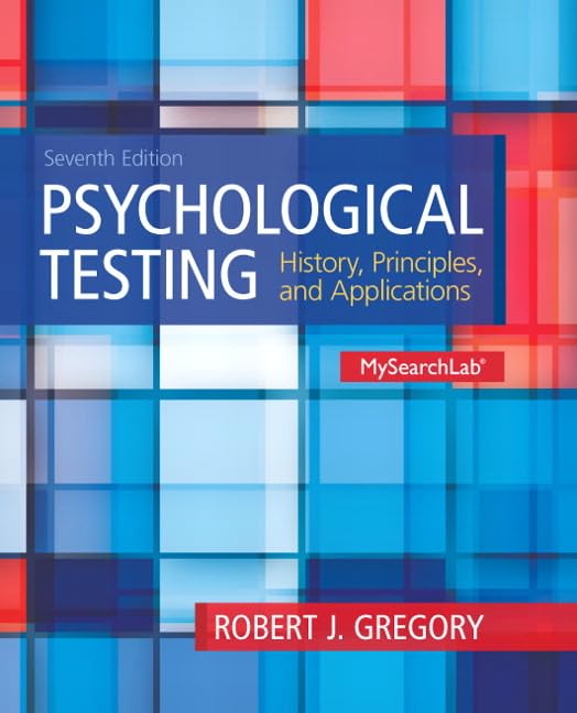 Product Image: Psychological Testing: History, Principles and Applications